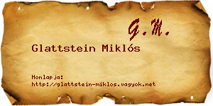 Glattstein Miklós névjegykártya