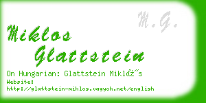 miklos glattstein business card